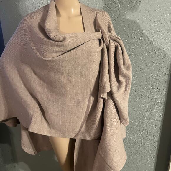 Lane Bryant Women's Blush Pink & Silver Shawl Wrap Plus Size One Sz Feminine - Picture 4 of 13